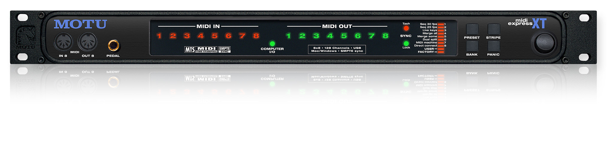 midi express xt overview midi express xt is an 8 in 8 out midi ...